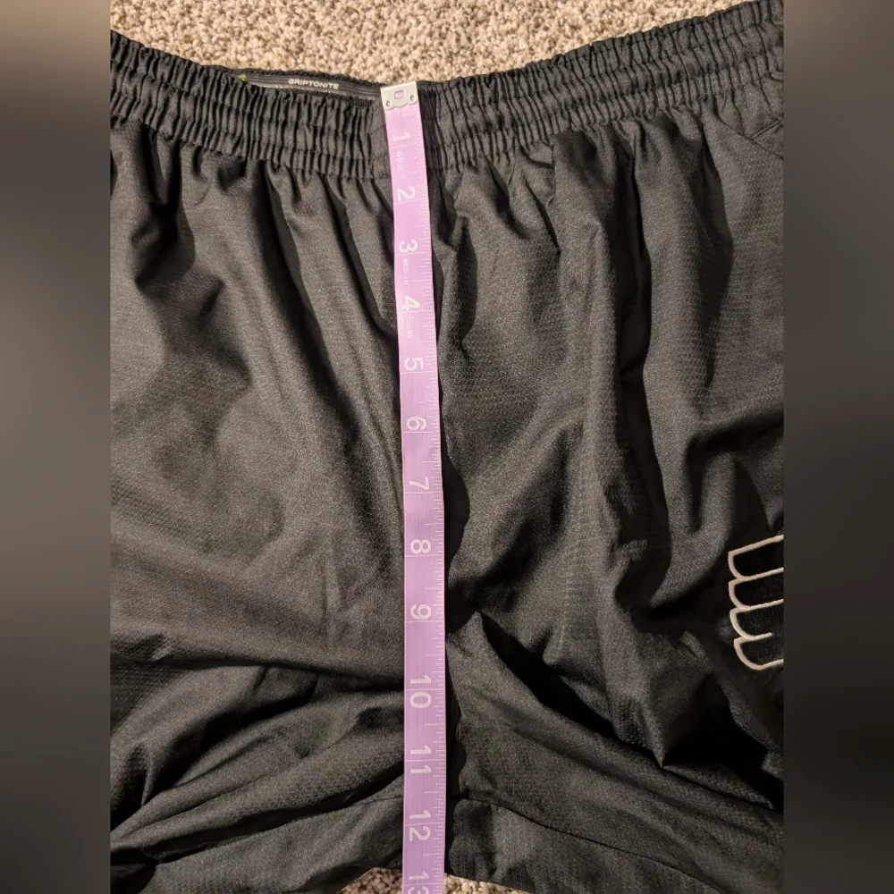 Reebok Black Athletic Pants with Flyers Logo, Size M